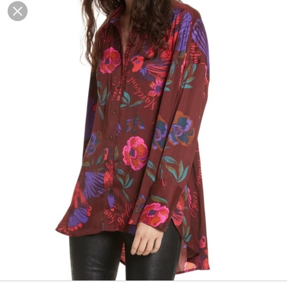 Free People Silky Nights Blouse NWT - Picture 2 of 7